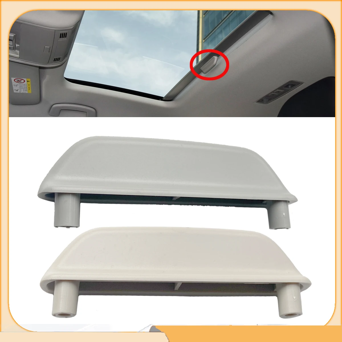For VW Golf 7 7.5 GTI R 2013-2020 Skoda Octavia 3 A7 Superb MK3 3V 2015-2021 5GG898924 Beige Grey Sunroof Curtain Handle Plastic