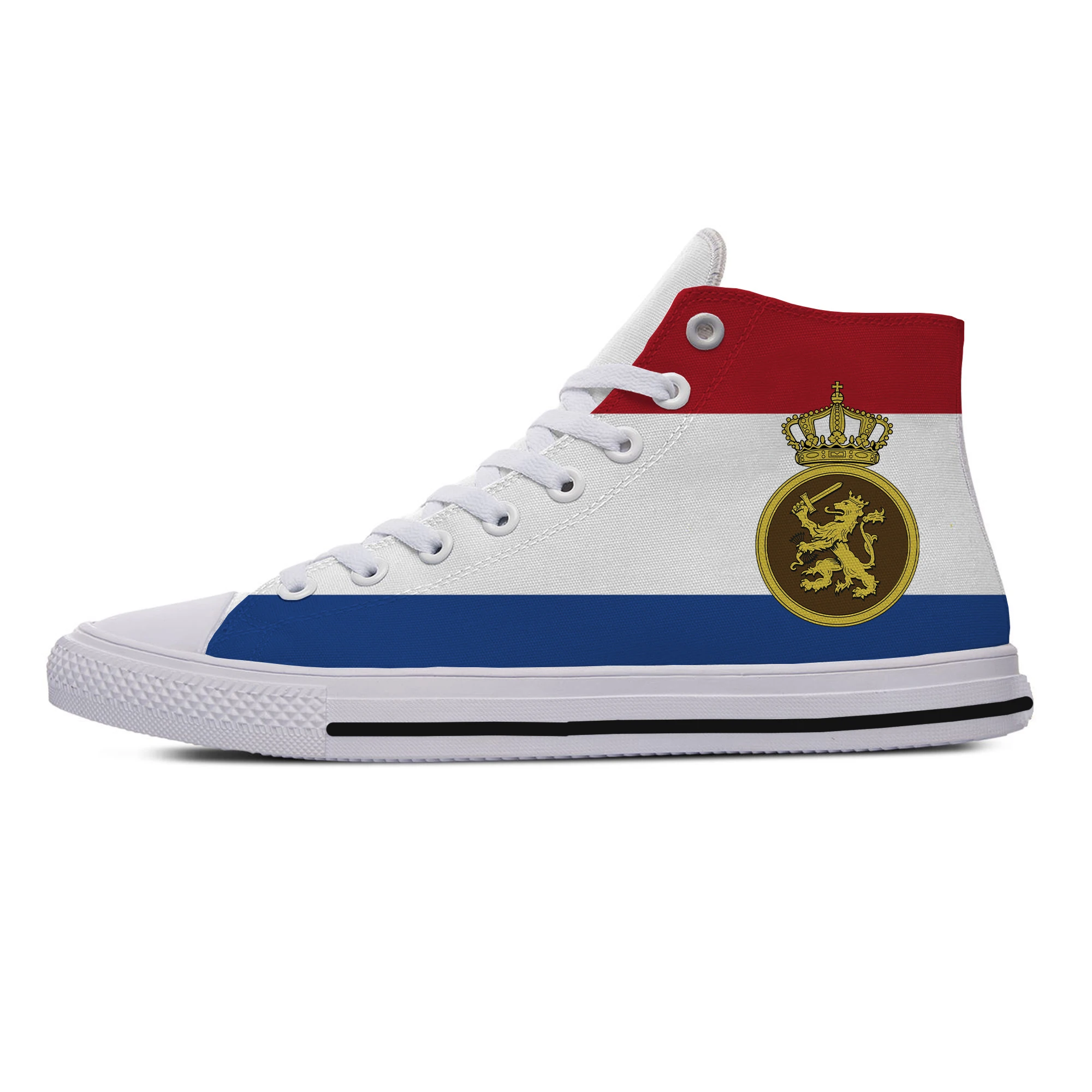 Hot Summer Coat Arms Nederland Flag Marine Corps Army Air Foce High Top Canvas Shoes Men Women Casual Shoes Sneakers Board Shoes