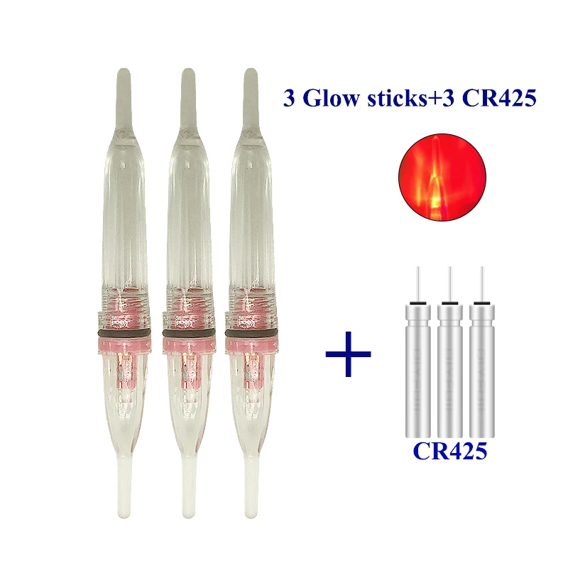 3PCS Luminous Light Stick+3CR425 Electronic Stick Ocean Fishing Light Stick Sea Fishing Bright Colorful Light Stick Tools Tackle