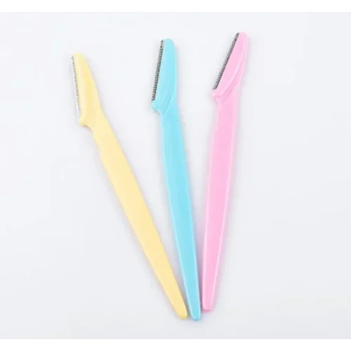 Imagen 2 del producto Recortador de cejas portátil para mujer, afeitadora con cuchilla para depilación de cejas, herramientas de maquillaje de seguridad, 3 piezas