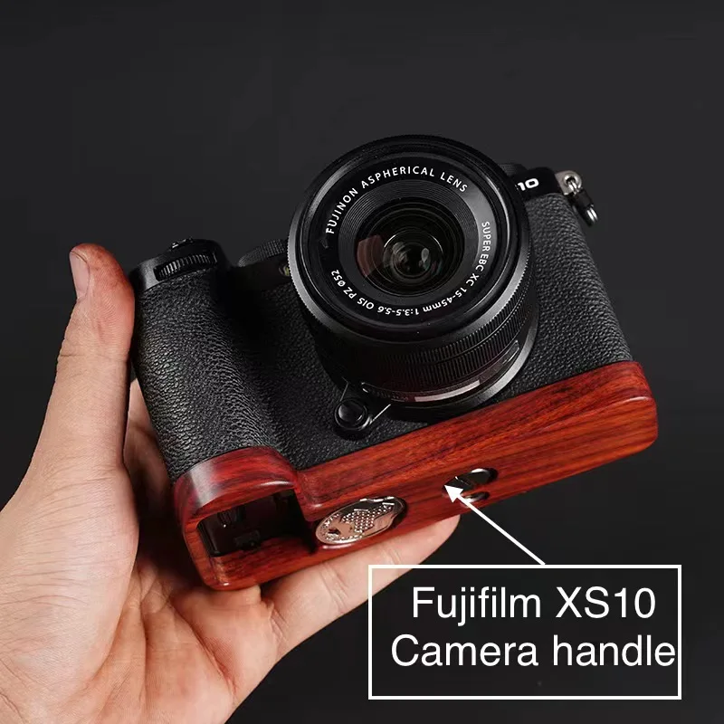 Fujifilm XS10 Solid Wood Red Sandalwood Gray ebony wood Handle Grip Handle Protects Base Ultra-light design