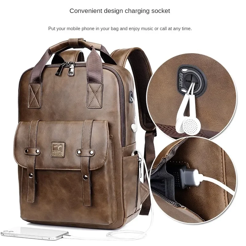 Mochila masculina moda grande capacidade mochila ao ar livre viagem estudante mochila com dois ombros saco de escola portátil usb