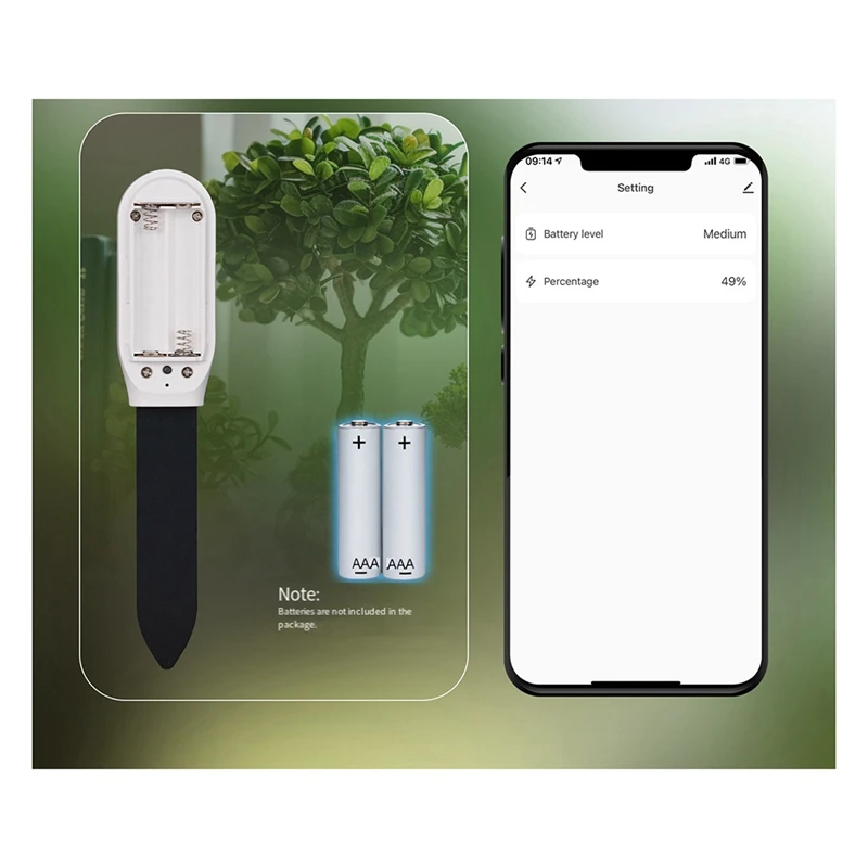 Sensor de Temperatura e Umidade Inteligente Bluetooth, Doodle Detector, Temperatura do Solo Doméstico e Medidor de Umidade