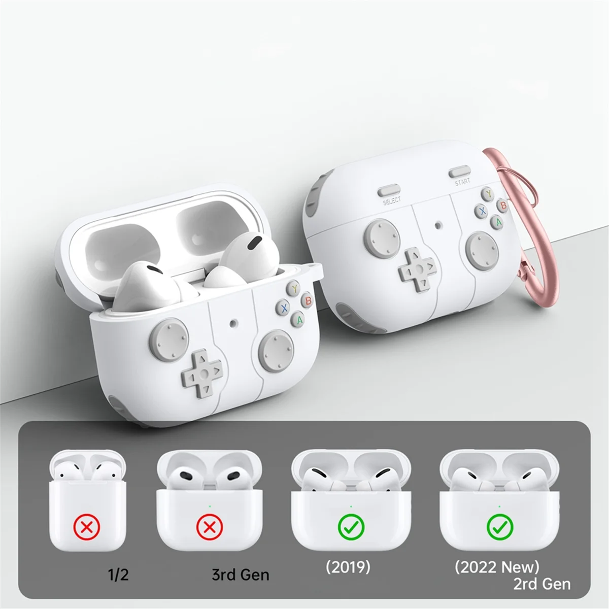 

T06C-подходит для Airpods Pro2, защитный чехол Apple, чехол для Bluetooth-гарнитуры, силиконовый защитный чехол для Airpods, красный