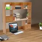 

MDF, Plywood Board Modern Pine Color Desktop Bookshelf, Home Office Desk Organizer, Desktop Storage Organizer