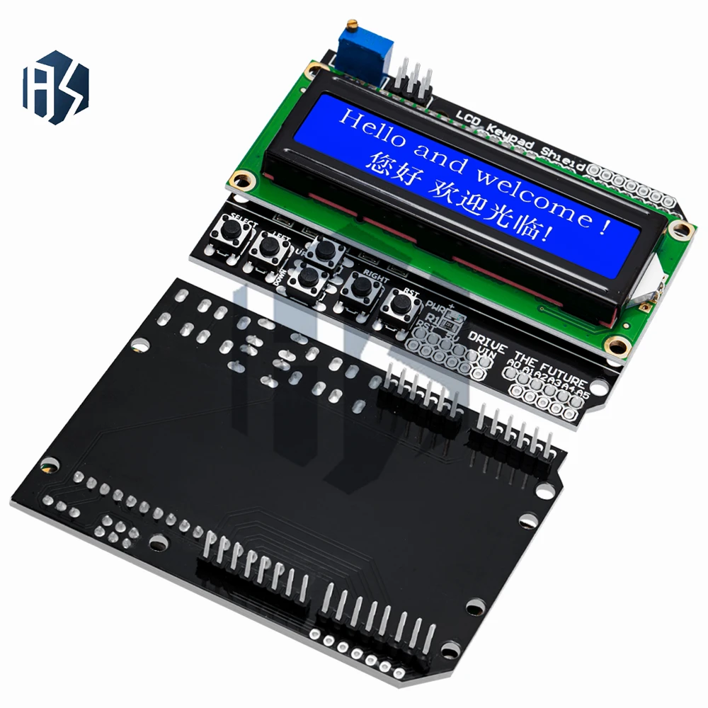 1PCS LCD Keypad Shield LCD1602 LCD 1602 Module Display For Arduino ATMEGA328 ATMEGA2560 raspberry pi for UNO blue screen