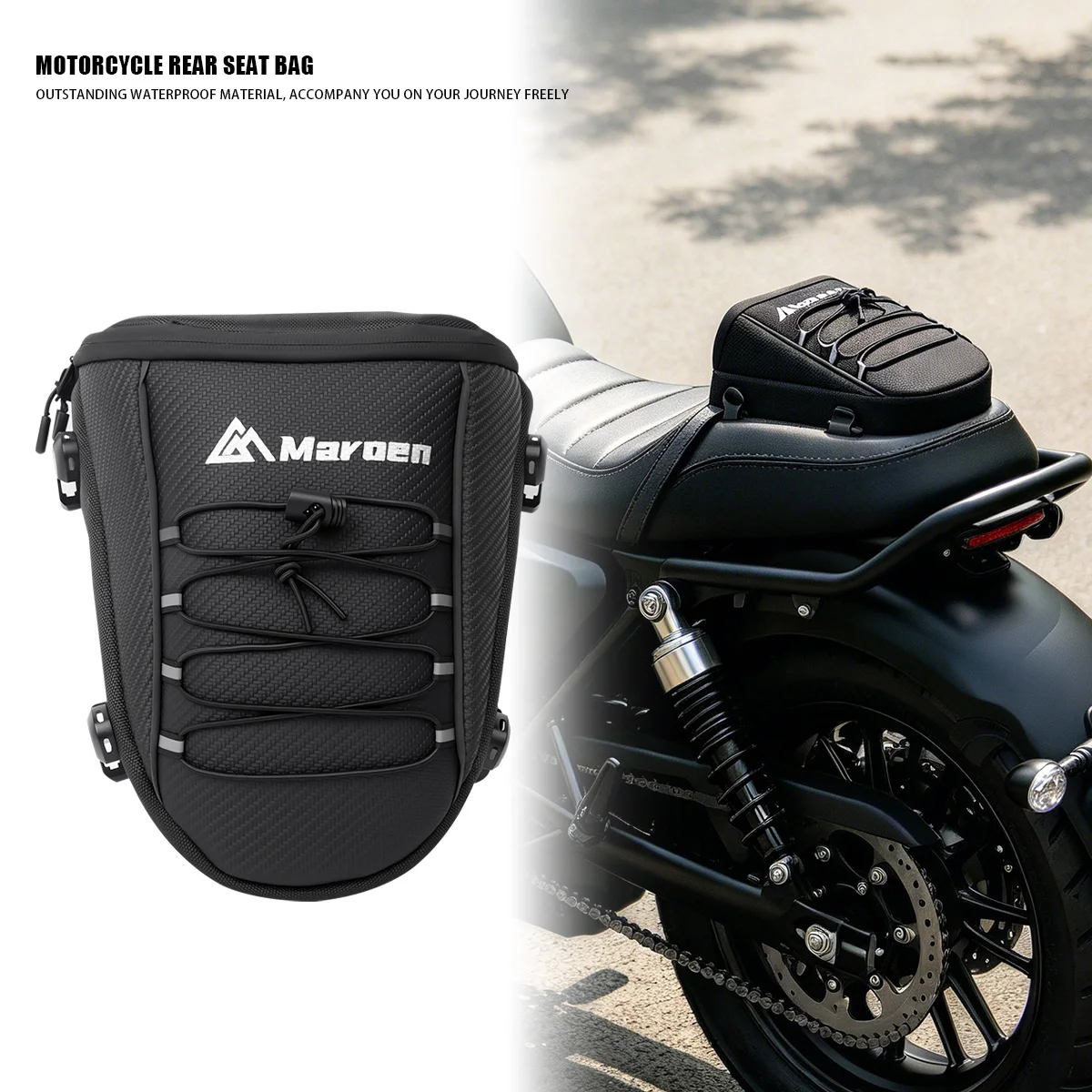 Motorcycle Rear Seat Bag Waterproof Motorbike Tail Bag Multifunctional Motorcycle Saddle Storage Bag For Travel Riding