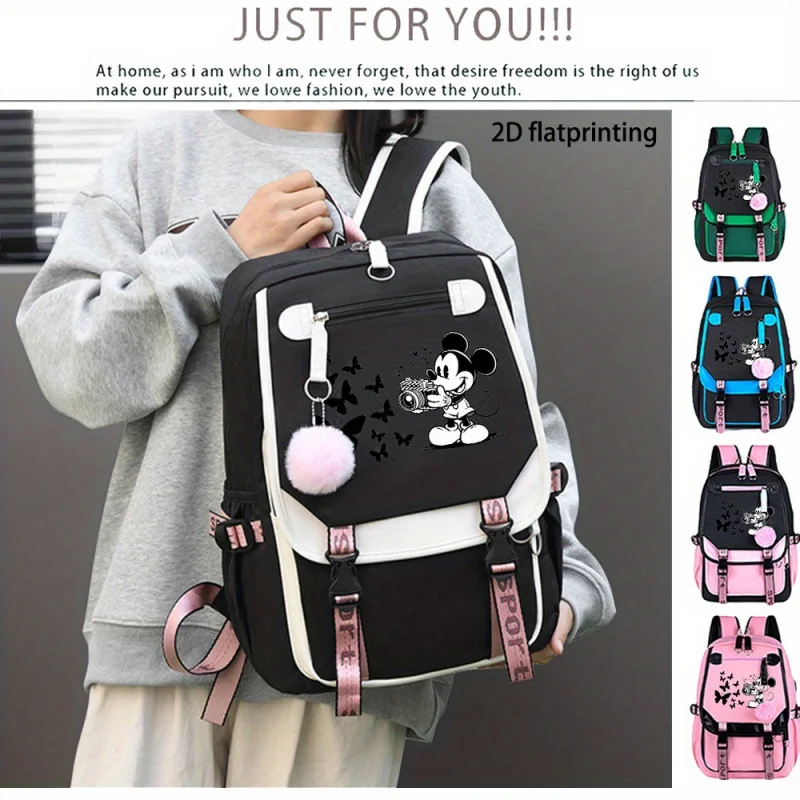 

1шт. Многофункциональная легкая дорожная сумка DISNEY Mickeymouse. Рюкзак большой емкости с отделением для компьютера, портативный плечевой