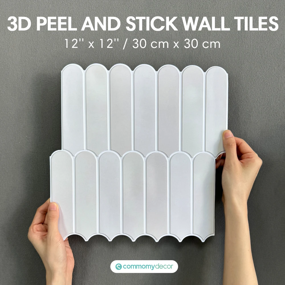 1/10Pcs PVC Fish Scale Peel and Stick Wall Panels - 3D Wall Panels, Living Room Wall Decoration Panels, Waterproof Wall Panels