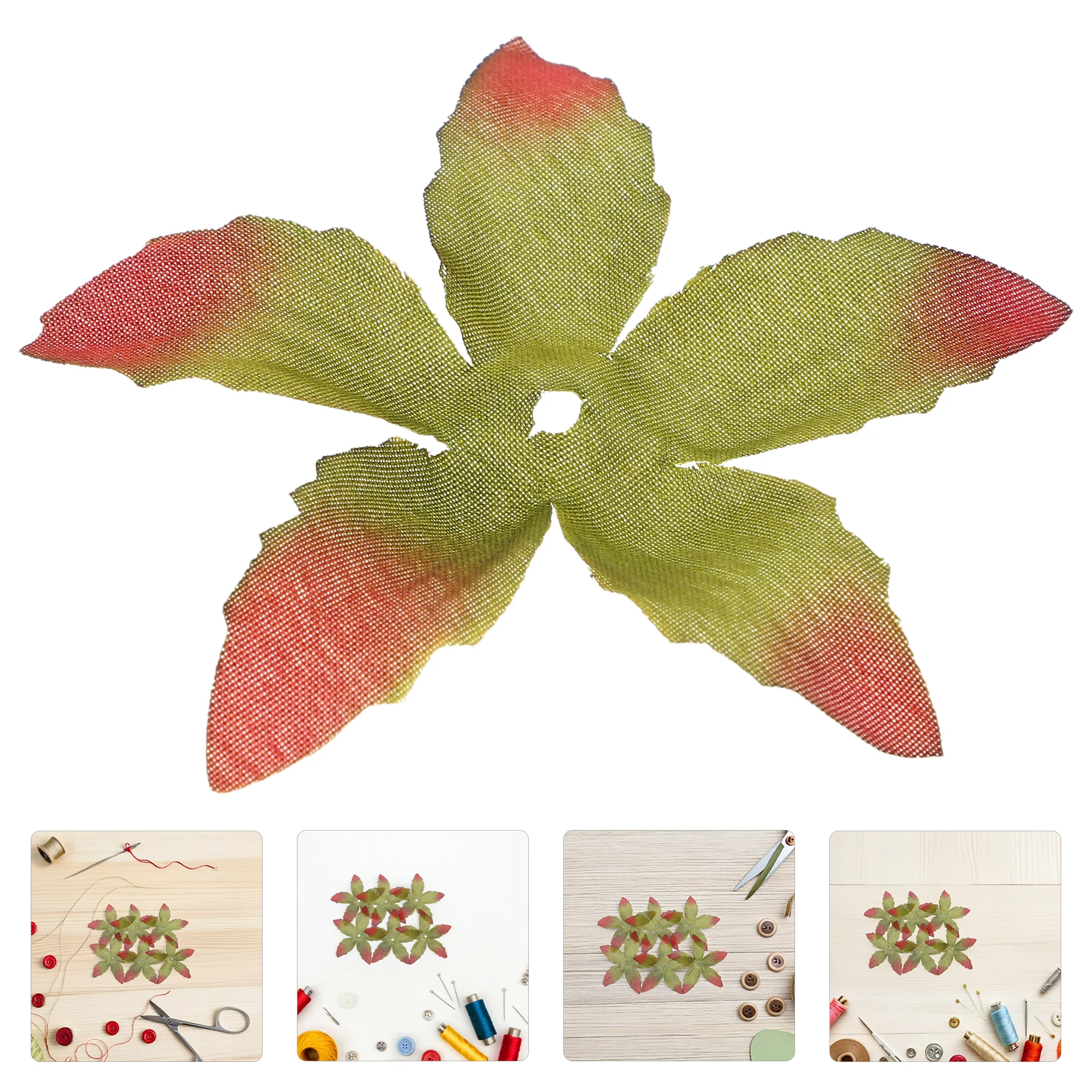 

100pcs Fabric Floral Sepals Calyxes For Diy Artificial Flower Making Bouquet Accessories Home Decor Crafting Floral Arrangements