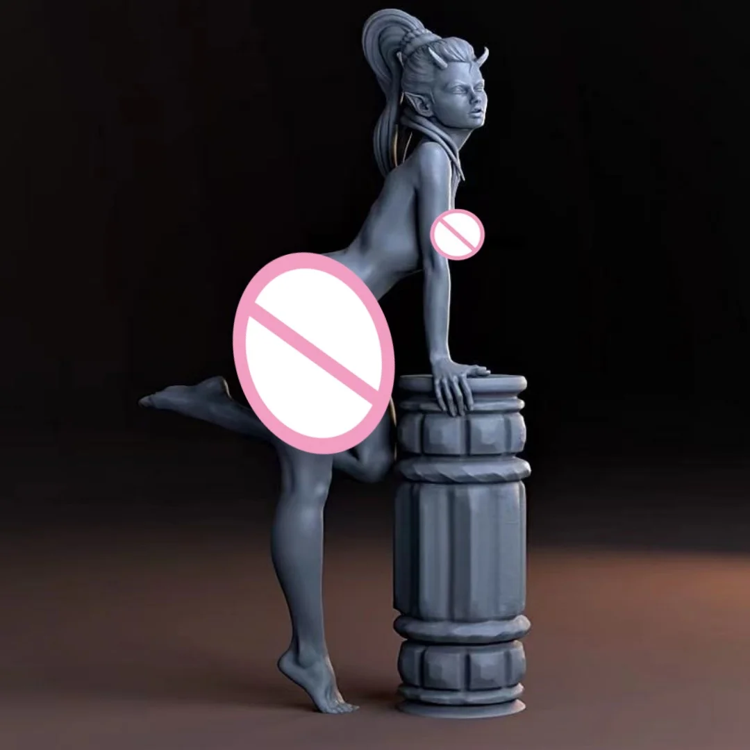 1/24 Maßstab 75 mm Höhe Harzmodellbausatz sexy Fee Goblin Nsfw unmontiertes unbemaltes 3D-Druckspielzeug 842