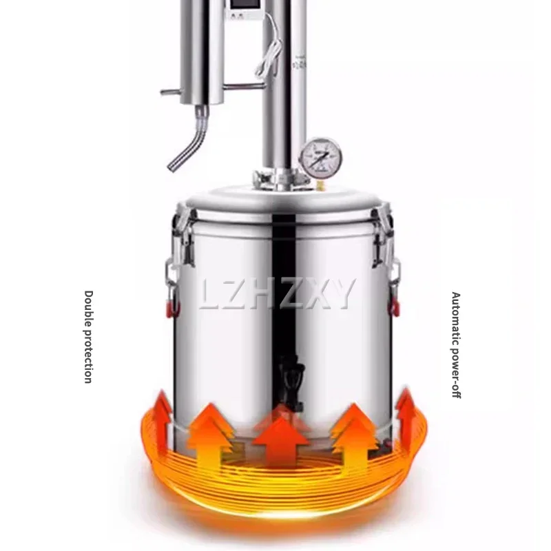 30L Alcohol Whisky Moonshine Still Small Wine Steamer Pure Dew Distillation Machine Small Household Essential Oil Extractor