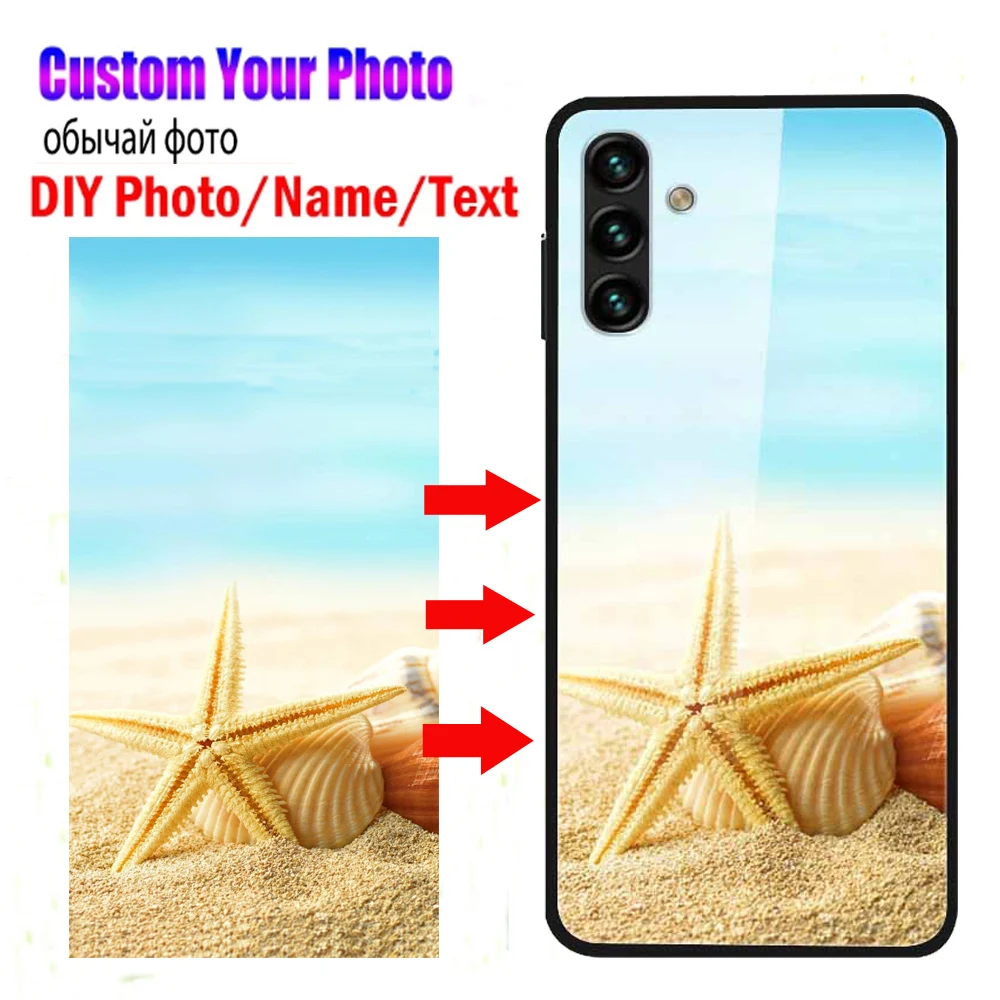 Customized Design Phone Cases for Samsung A14 A13 A34 A54 M23 A25 5G Glass Cover DIY Image Photo Picture Text Soft TPU Fundas