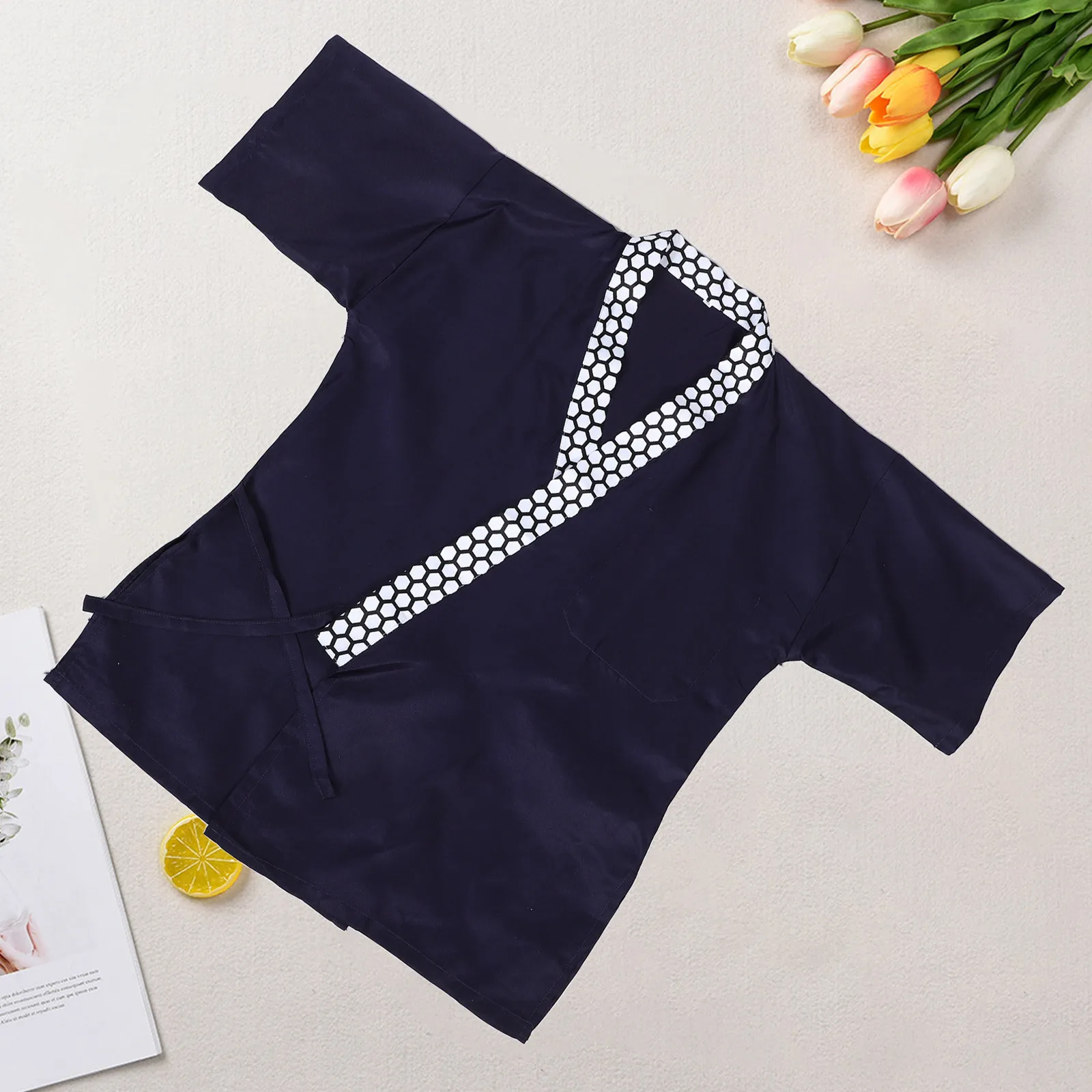 Abrigo de Sushi japonés, chaqueta tipo kimono, ropa de trabajo de diseño tradicional para hombres y mujeres, cuchillo de restaurante, ropa de Chef