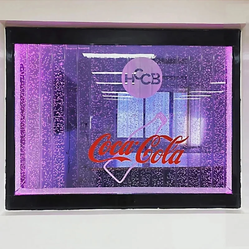 custom.Easy Install Contemporary Home Decor Acrylic Panel Color Changing LED Light Sea Life Theme Bubble Wall