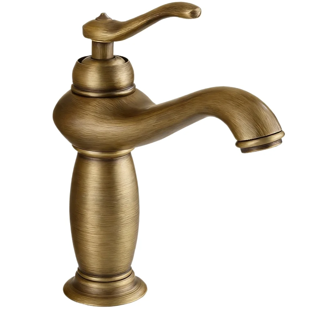 

Teapot Type Vintage Bathroom Faucet High Pressure Basin Tap Antique Copper Faucet Corrosion Resistant Light Luxury