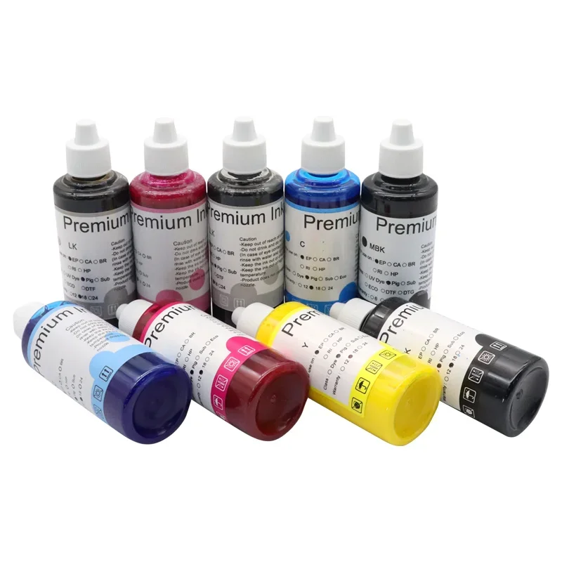 100ML/Bottle Universal Pigment Ink For Epson SureColor P600 P800 P808 P608 Stylus Pro 3800 3880 Printer 9 Colors Refill Pigment