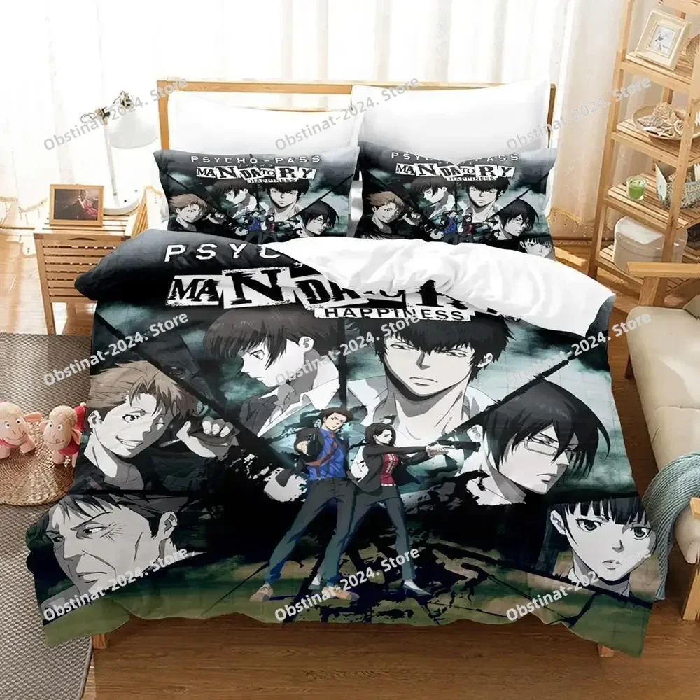 

New Psycho Pass Bedding Set Single Twin Full Queen King Size Bed Set Adult Kid Bedroom Duvet cover Sets Anime parure de lit Bed