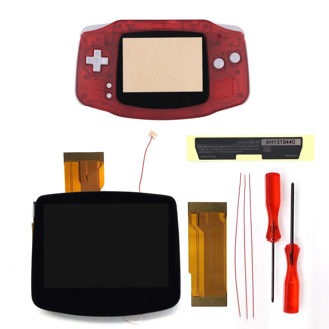 إسقاط في 2025 GBA V5 مصفح IPS LCD مجموعات الإضاءة الخلفية 3.0 بوصة 720*480 شاشة عرض ل Gameboy Advance FRM ريترو بكسل