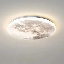 Luz de parede moderna da lua para decoração, luz de teto, candelabro regulável, universal, stepless, sala de estar, quarto, lâmpada criativa, 36W, 42W