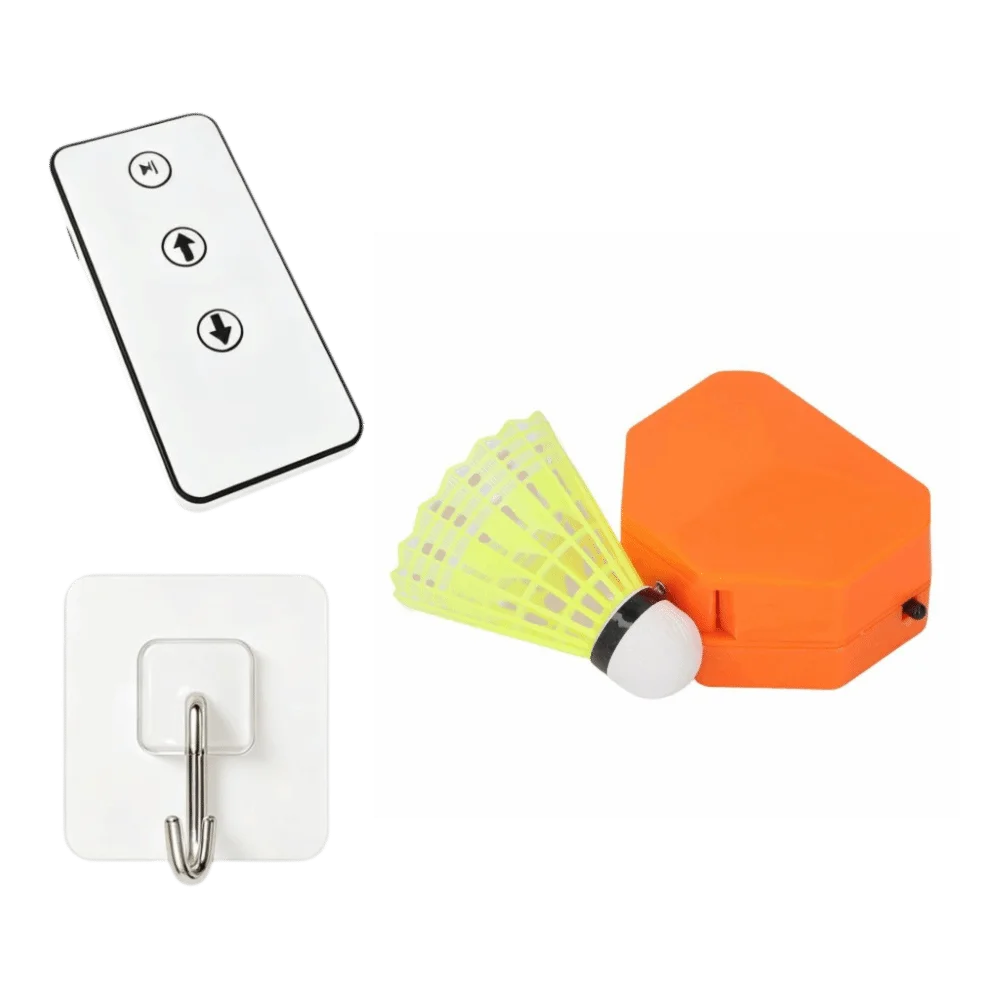 4pcs Save Space Badminton Self Training Tool Remote Control Automatic Rebound Single Player Badminton Trainer Indoor Use Design