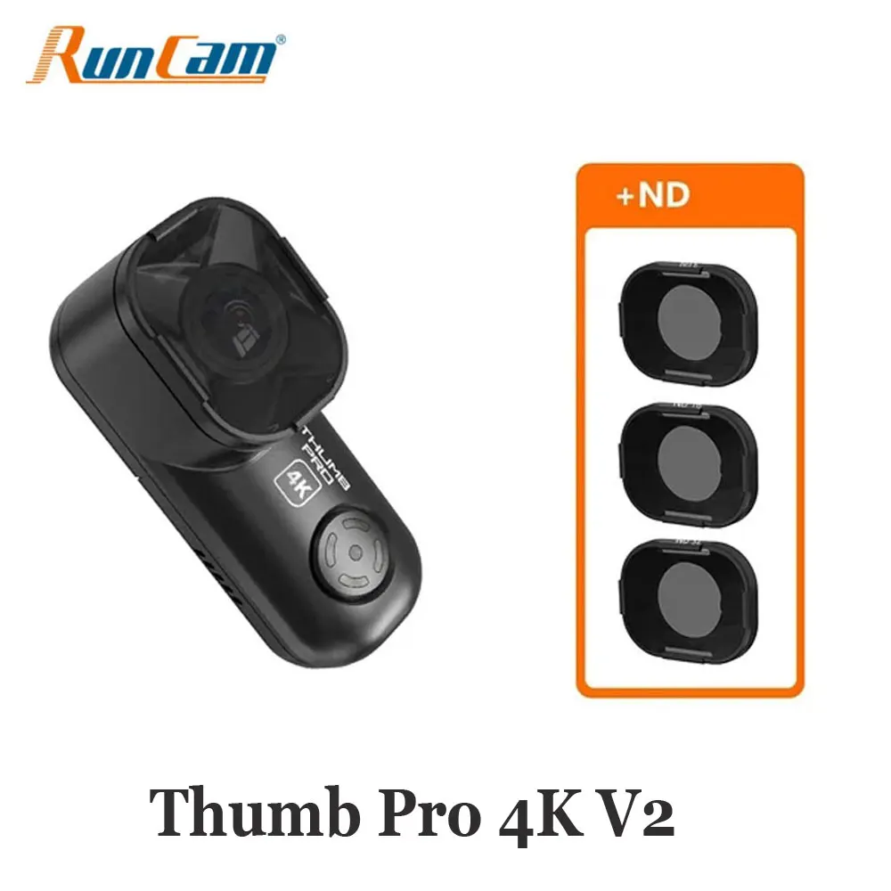 RunCam Thumb Pro 4K V2 Nuova versione Telecamera FOV HD più grande 16g Filtro giroscopico incorporato Telecamera FPV grandangolare per drone da