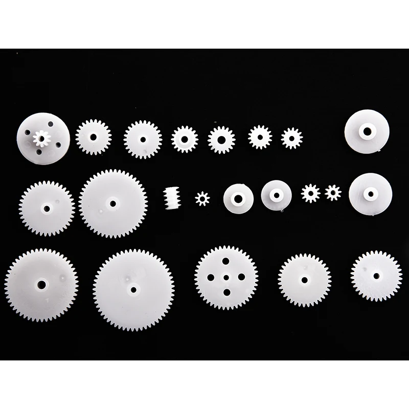 Different Styles White Plastic Gear Set 58 Pcs for RC Toys