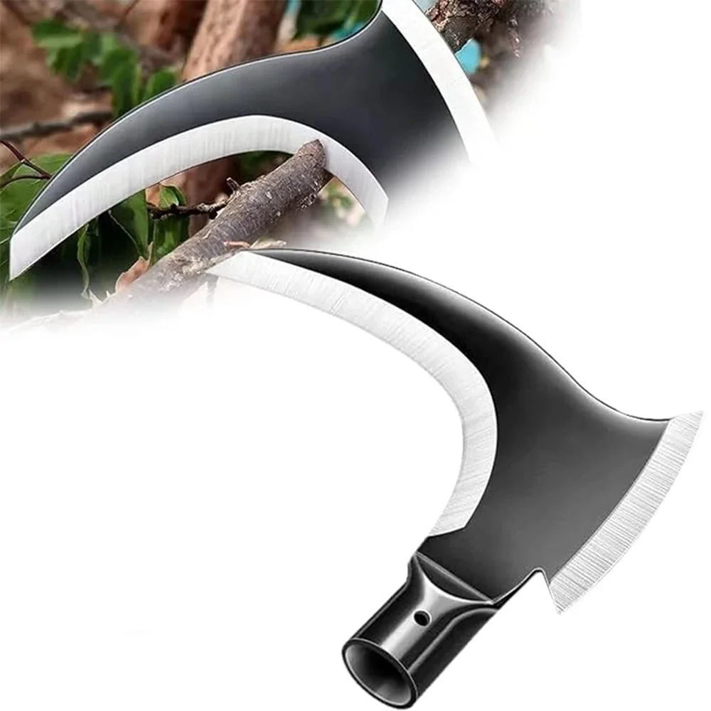 Alta manganês aço duplo Sickle com alça, Cortar Machete, Corte agrícola, Weeding Wood Hand Tool