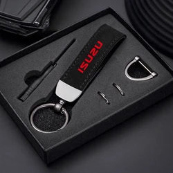 Fashion Suede KeyChain Horseshoe Buckle Key Ring Car Key Rings for Isuzu D-MAX D MAX Dmax I II WFR VAN NFR ATV TROOPER