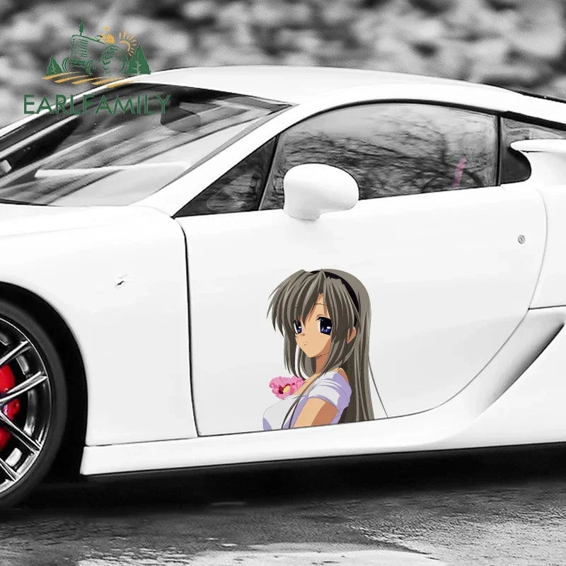 

EARLFAMILY 43cm x 35cm Sakagami Tomoyo anime Motorcycle Car Stickers Vinyl Material Decal Scratch Proof DIY JDM Decoration