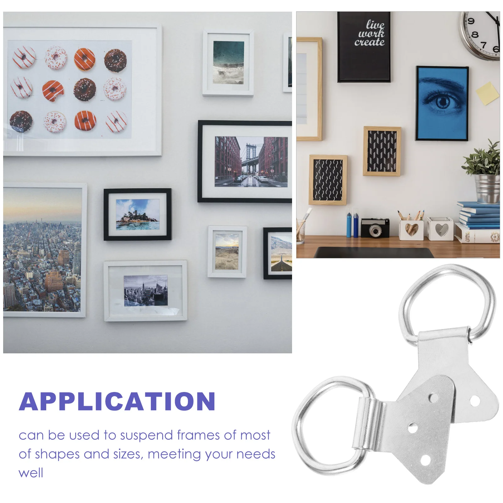 10 Pcs Coat Hangers Heavy Duty Picture Wall Rings Metal Canvas for Walls Trailers Hanging Hooks Frames