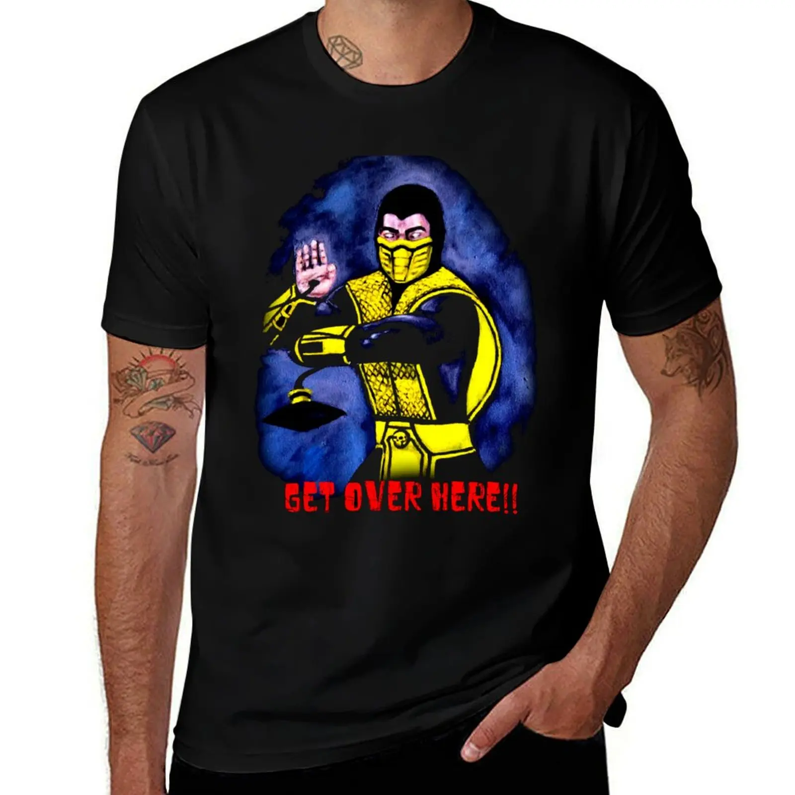 

Mortal Kombat Scorpion T-Shirt man t shirt cotton high quality t shirt personalised T-Shirt