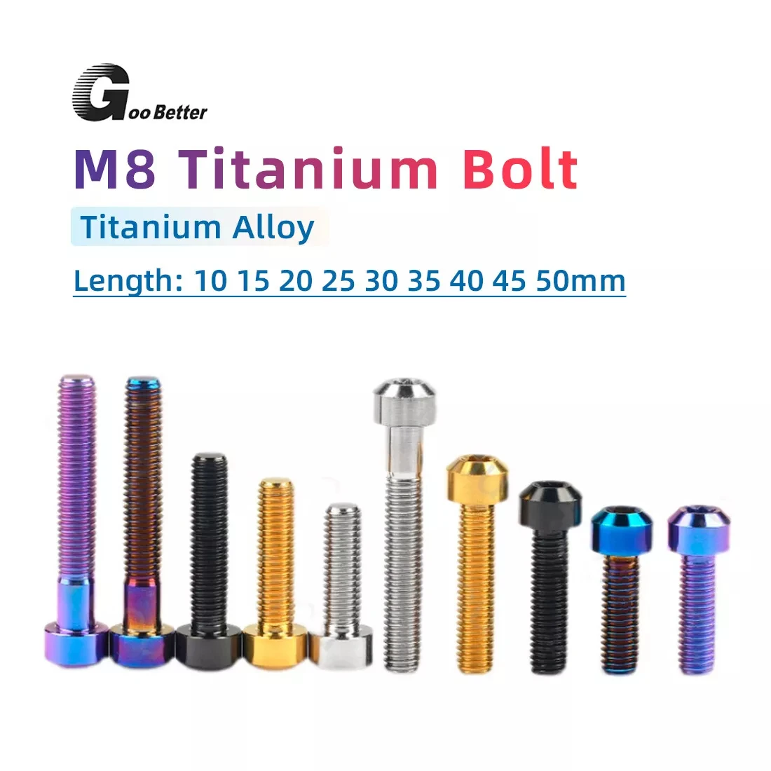 

5Pcs M8x10-60 mm Titanium Alloy TORX Head Bolts Screw Fit Motor Front Wheel Hub Bolts M8 Scooter Exhaust Fan Mounted Screw