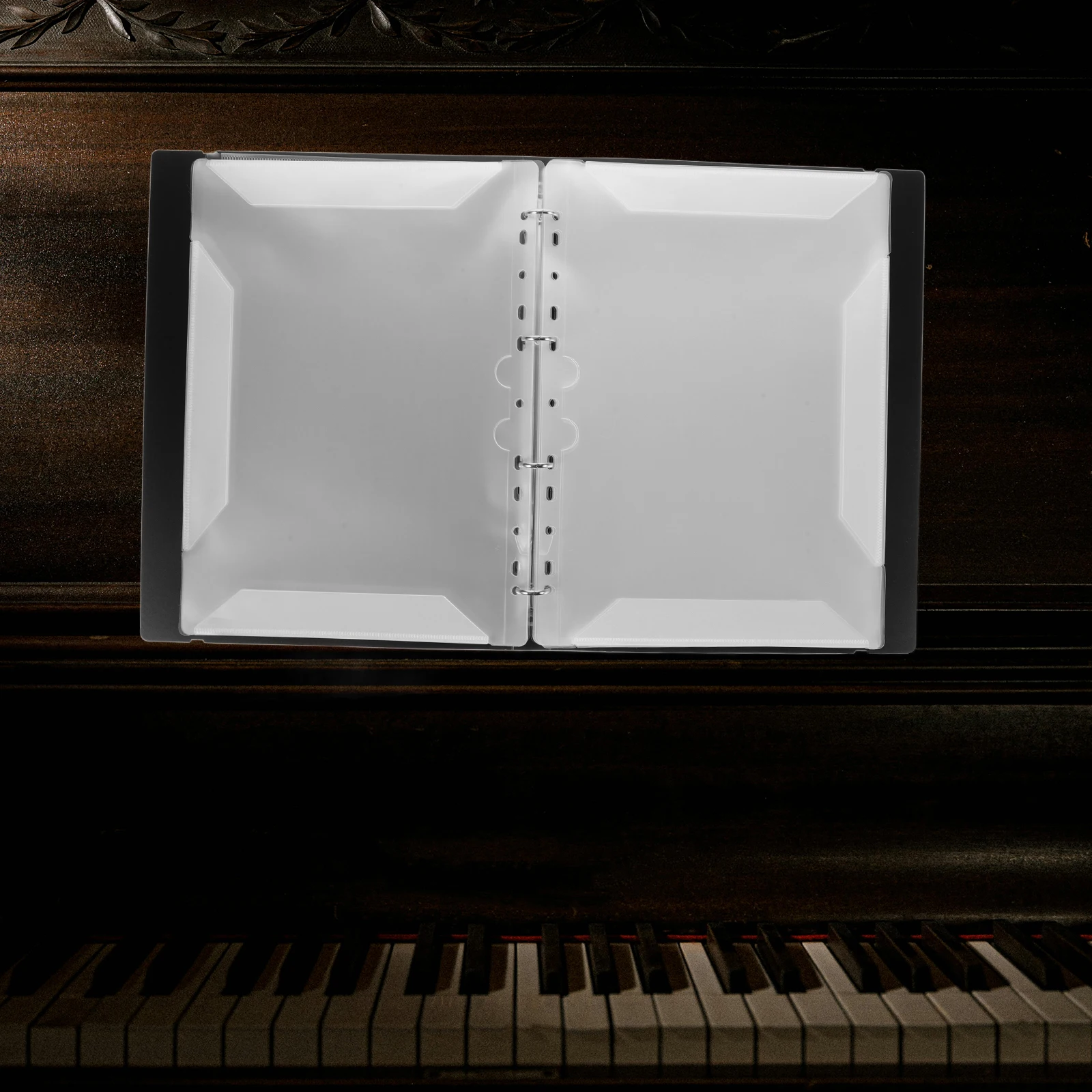 

A4 Music Sheet Folder Piano Sheet Holder Non-Reflective Loose Leaf Binder for Easy Page Flipping Practice and Performance