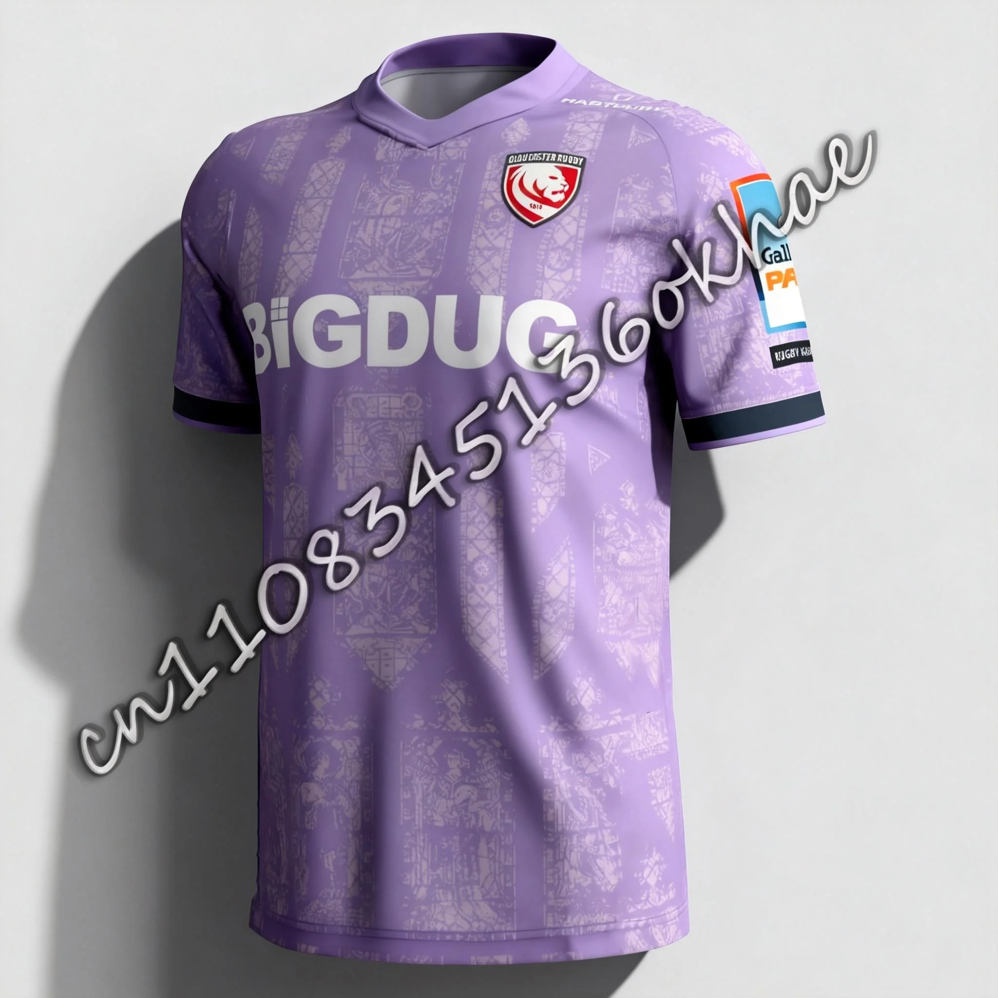 

Новинка 2026: Мужская и детская домашняя футболка для регби из Глостера (Англия), быстросохнущая, для тренировок и фанатов