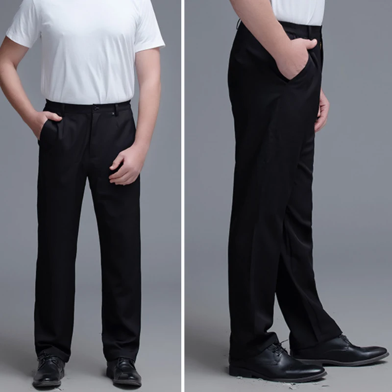 Women Men Chef Pants Elastic Cook Food Catering Pants Restaurant Hotel Uniform Baking Kitchen Hotel Waiter Trousers Bottoms