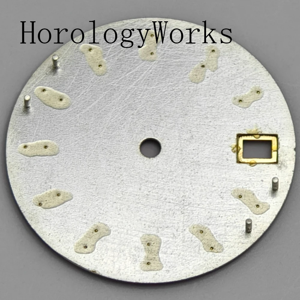 أجزاء الساعة 28.5 ملم قرص معقم مناسب لحركة NH35 أزرق أخضر أحمر مناسب 3/3.8 تاج الساعة