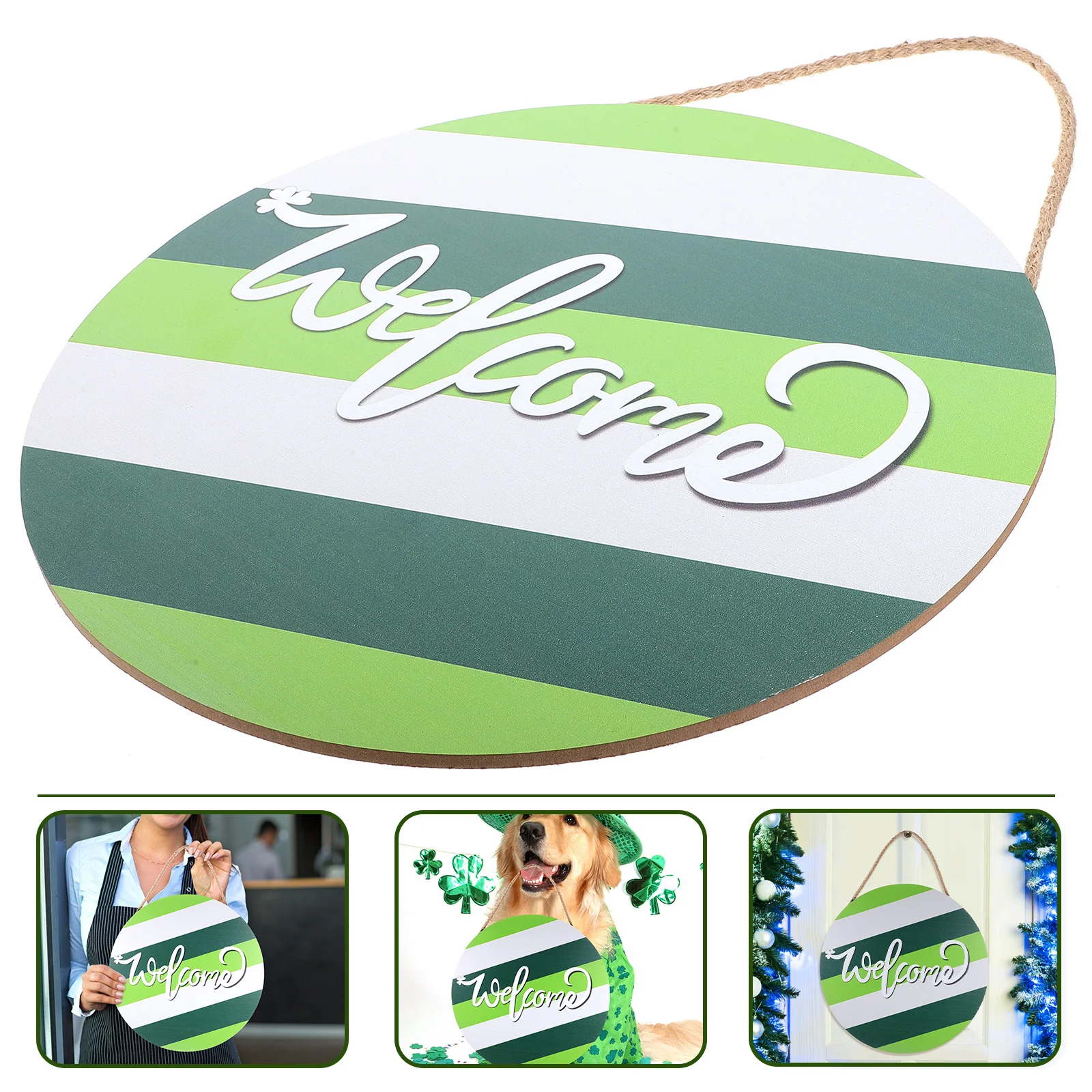 

Welcome Door Sign Wooden Hanging Decor For Front Back Door Wall Home Ornament Farmhouse Porch Round Hanging Sign