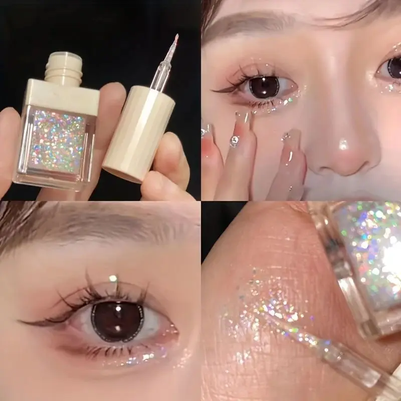 Waterproof Brightening Liquid Burst Eyeshadow， Sparkling Crystal Gloss Finish, Shiny Bead Effect,  looks charming and chic.