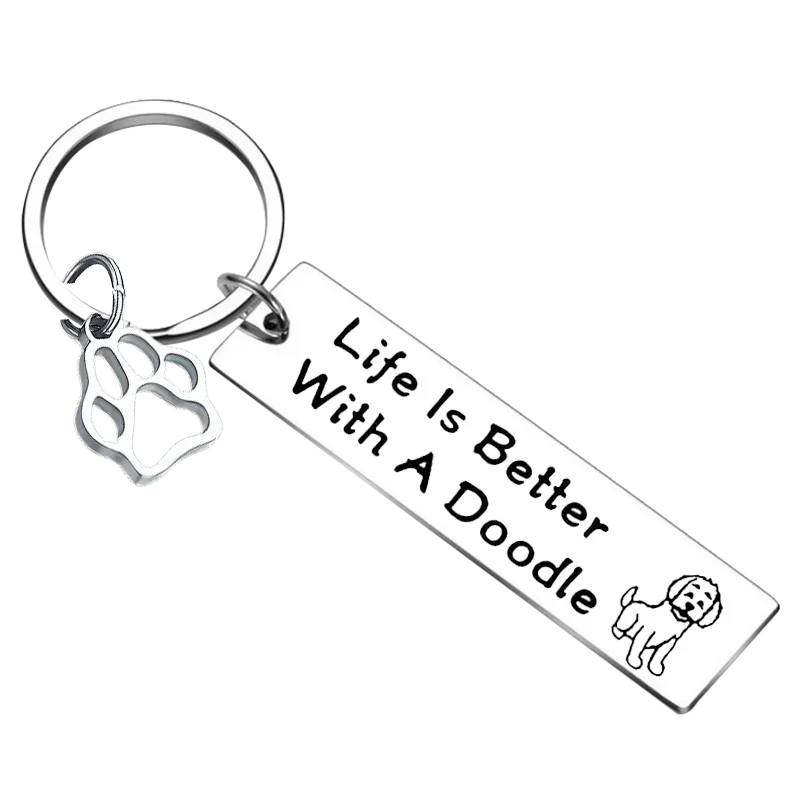 Hot Dog Lover Gifts Keychain Life Is Better with A French Bulldog Key Rings