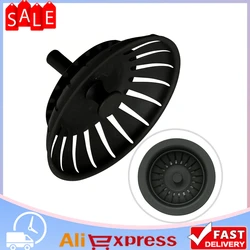 78mm Black Kitchen Sink Replacement Drain Waste Filter Plug Basin Strain Drainer Stainless Steel Strainer Plug Kitchen Tools