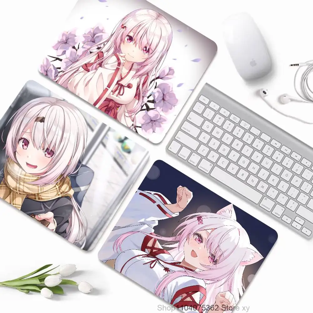Anime Virtual Idol Shiina Yuika Mousepad Small LockEdge Mouse Pad For Gamers Computer Desk Pad Rectangular Anti-slip Rubber