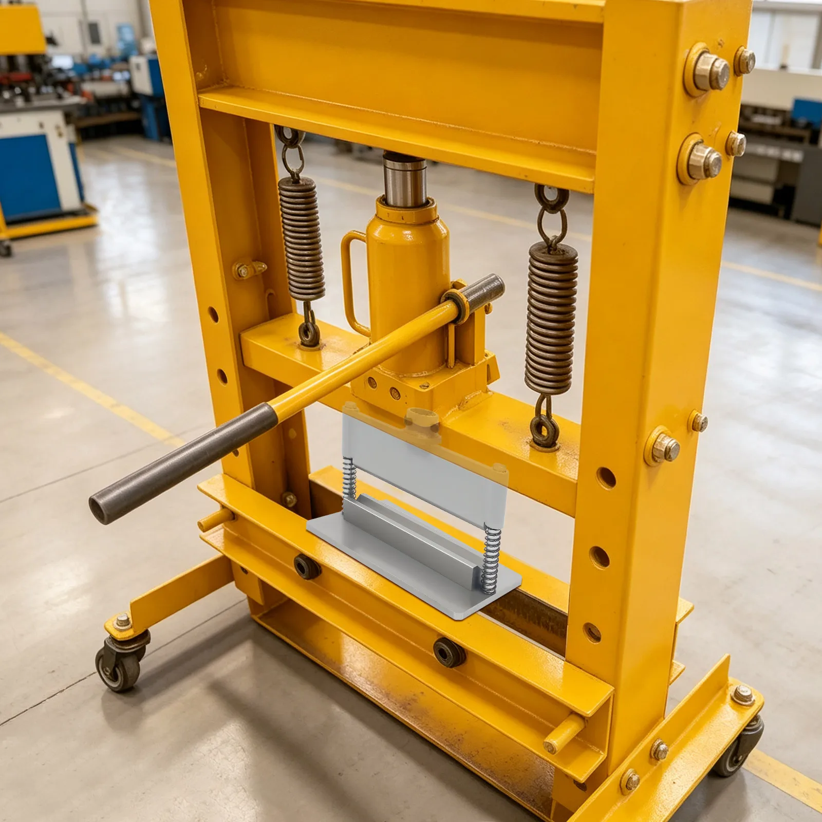 12in Press Brake Attachment, Steel Heavy‑Duty Metal Sheet Bending Tool 0‑90° Adjustable Bending Angle For 12/20 Ton Hydraulic Shop Presses