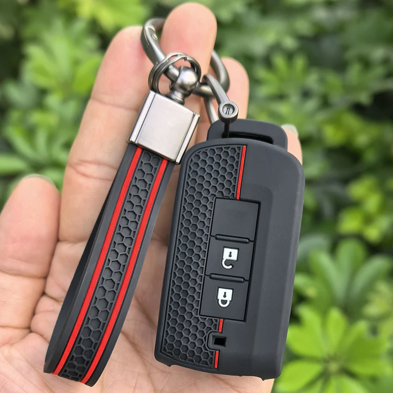 Silikon-Autoschlüsselhülle für Mitsubishi Outlander Xpander Triton ASX LANCER Pajero Sport 3 2020G Eclipse Cross L200