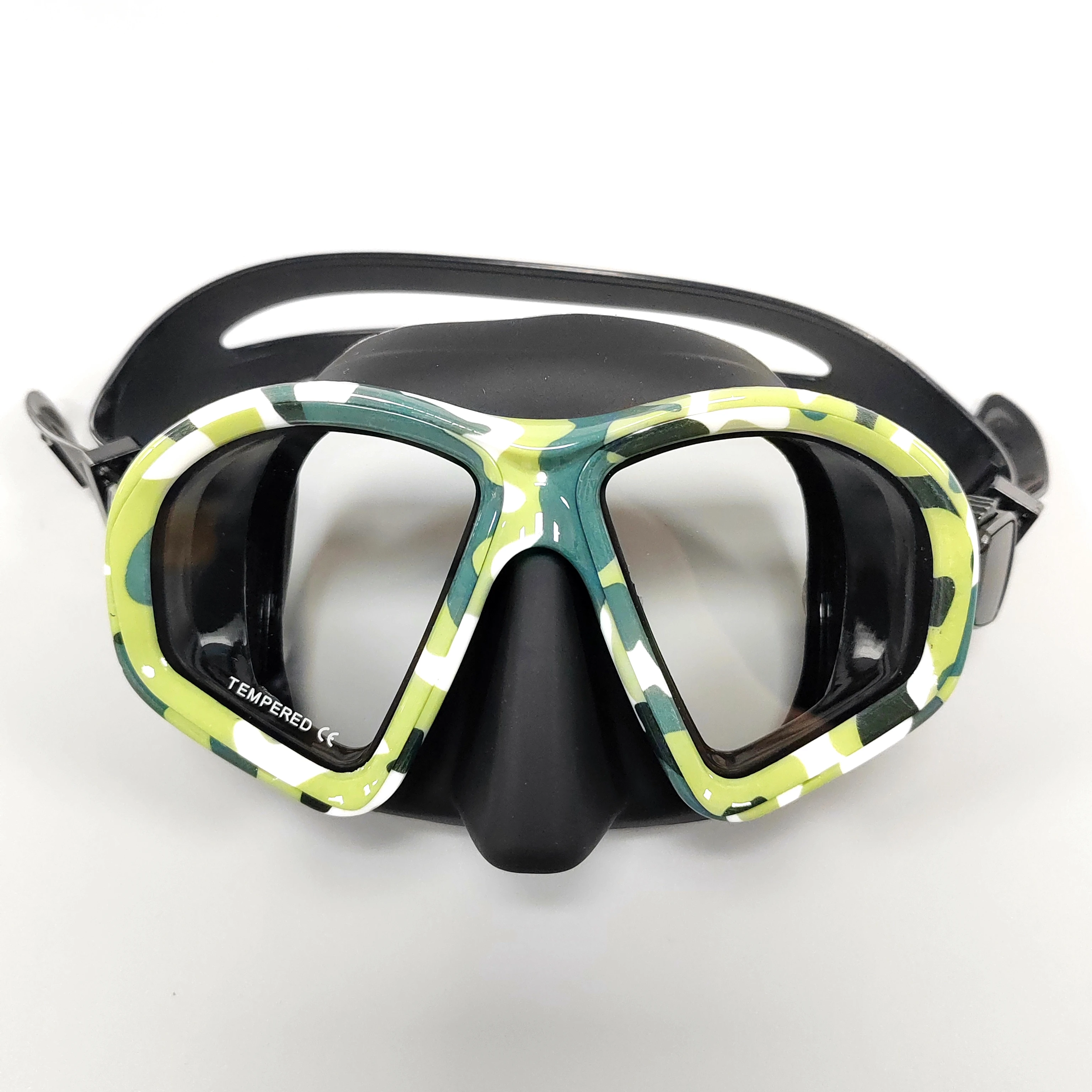 Tauchermaske Tarnfarben Beschlagfrei Harpunenfischen-Ausrüstung Schwimm-Maske – Detail 1