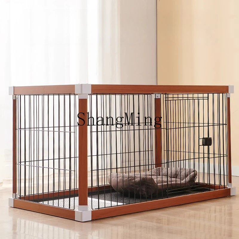 

TMJ Dog Fence Bold Dog Cage Indoor Living Room Small Pet Dog Fence Wooden Cage Dou Corgi
