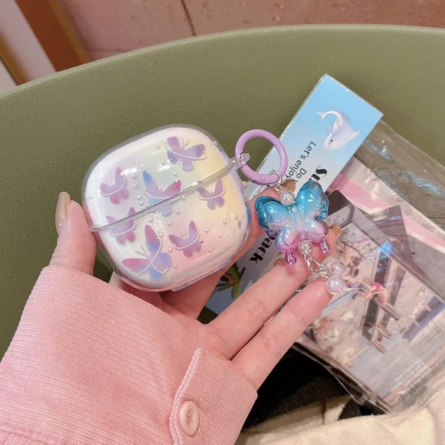 Per Redmi Buds 6 Lite Cover Fashion Flower / Cartoon Portachiavi Custodia in silicone trasparente per auricolari Cute redmi buds 6lite cover