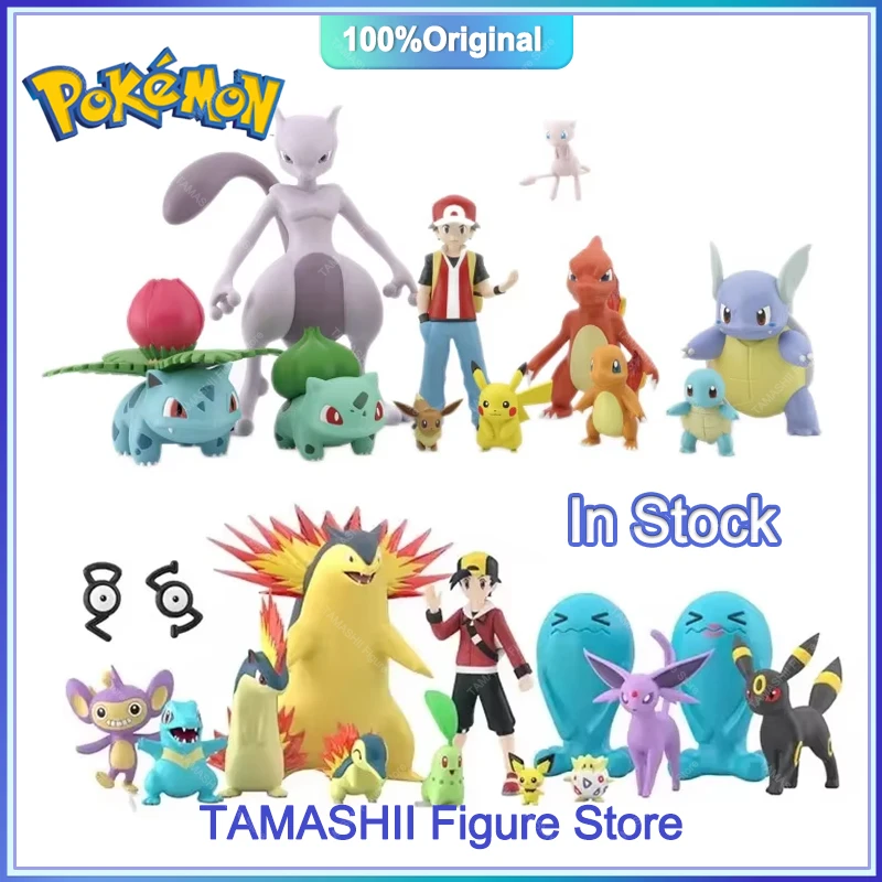 Original Bandai Scale World POKEMON  Kanto Region Johto Region Gold Typhlosion Wobbuffet Totodile Togepi Pichu RED  FUSHIGIDANE