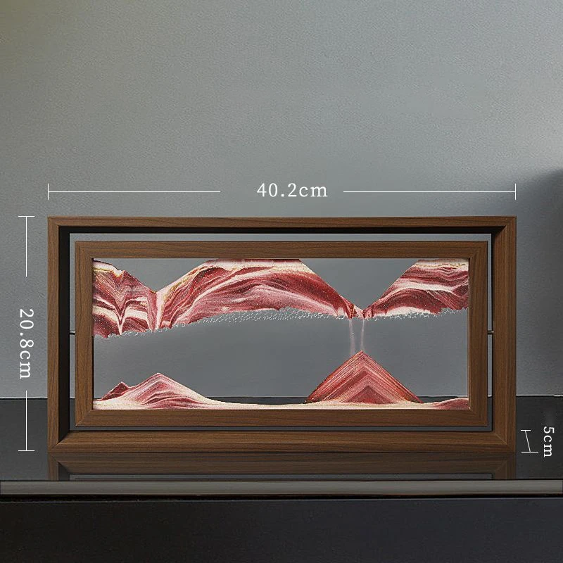 Tableau d'art de sable en mouvement rectangulaire 3D, rotatif, créatif, peinture de sable fluide, sa