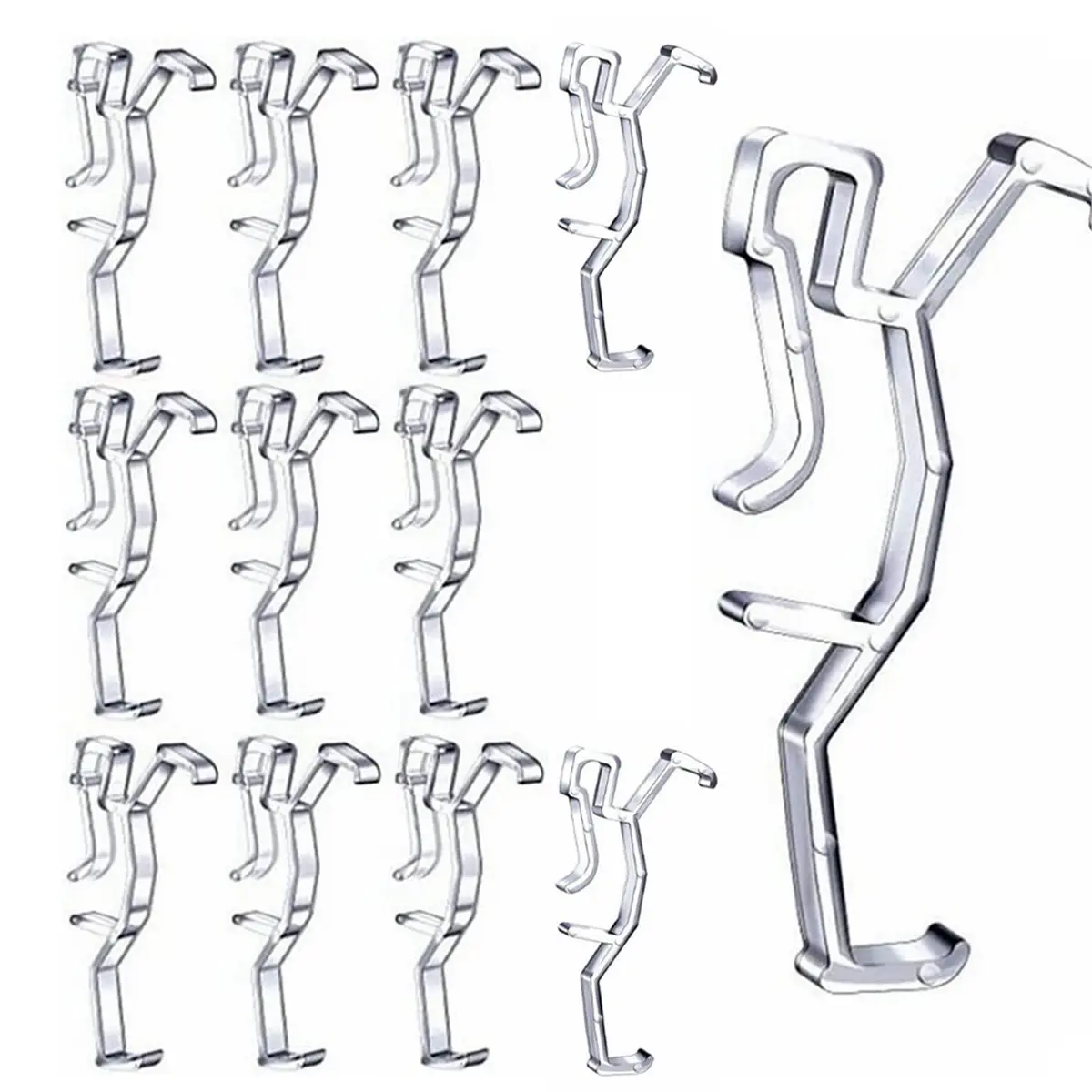 LUCK 12 Pack Valance Clips for Horizontal Blinds, Clear Plastic Clips for Home